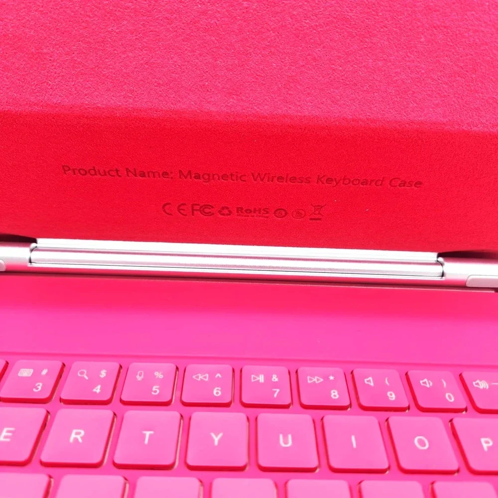 Azalea Red iPad 11th 10th‎ Gen Keyboard Case with Backlit Keys & Touch Trackpad